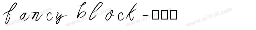 fancy block字体转换